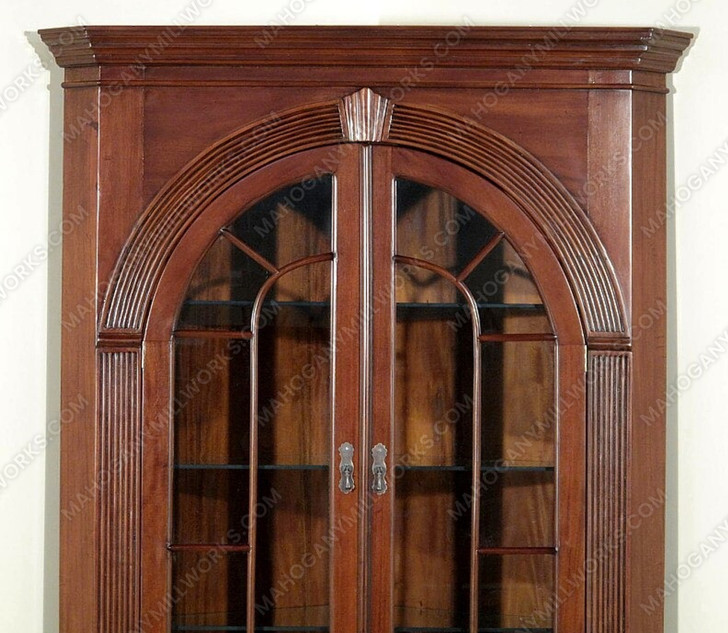 Mahogany Corner Curio Cabinet