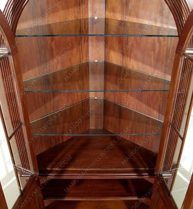 Mahogany Corner Curio Cabinet