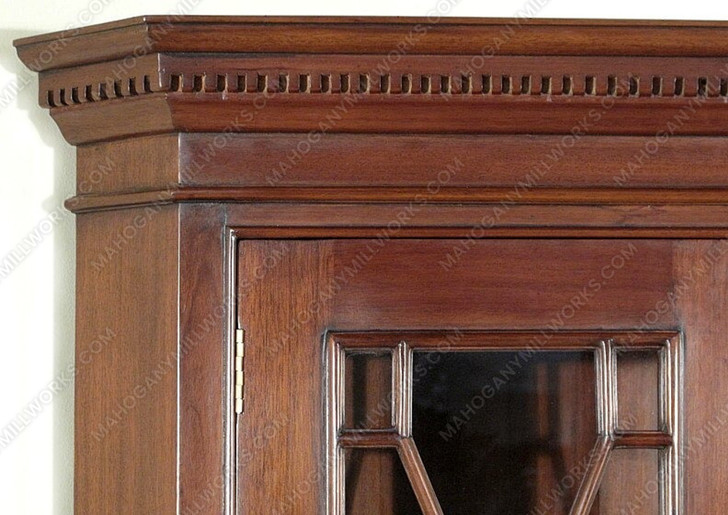 Solid Mahogany 2 Door Corner Cabinet