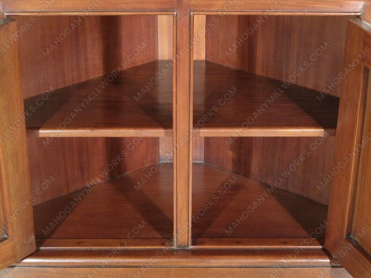Solid Mahogany 2 Door Corner Cabinet
