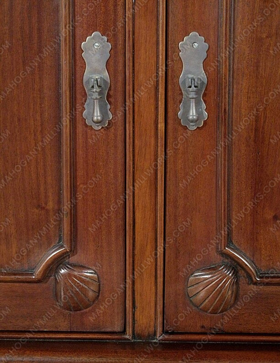 Solid Mahogany 2 Door Corner Cabinet
