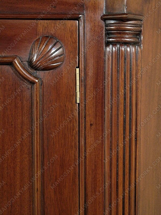 Solid Mahogany 2 Door Corner Cabinet
