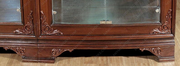 Large 10ft Mahogany Glass Display Cabinet