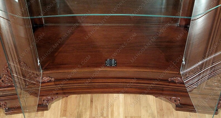 Large 10ft Mahogany Glass Display Cabinet