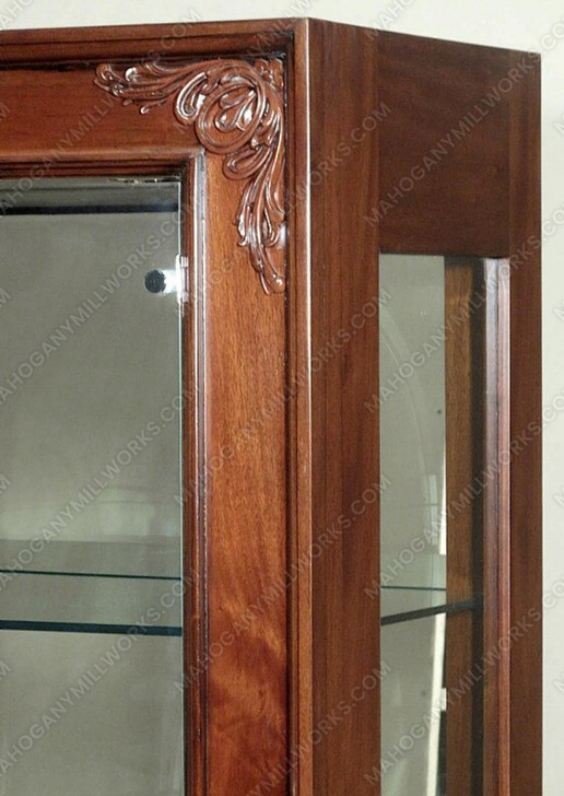 10ft Mahogany/Glass Sectional Display Cabinet