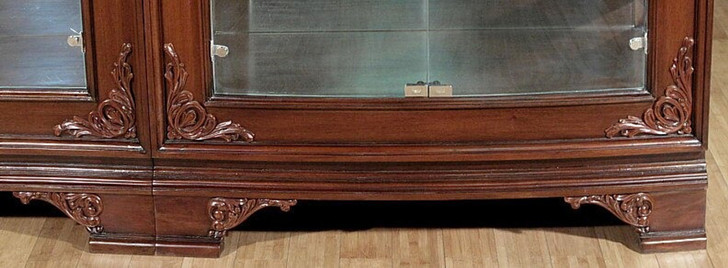 10ft Mahogany/Glass Sectional Display Cabinet