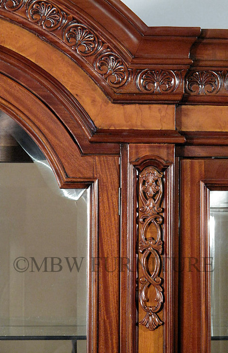 6.5ft Mahogany Two Tone China Cabinet