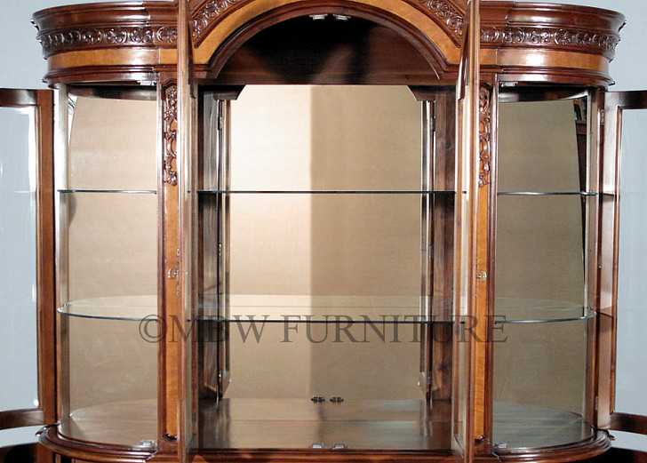 6.5ft Mahogany Two Tone China Cabinet