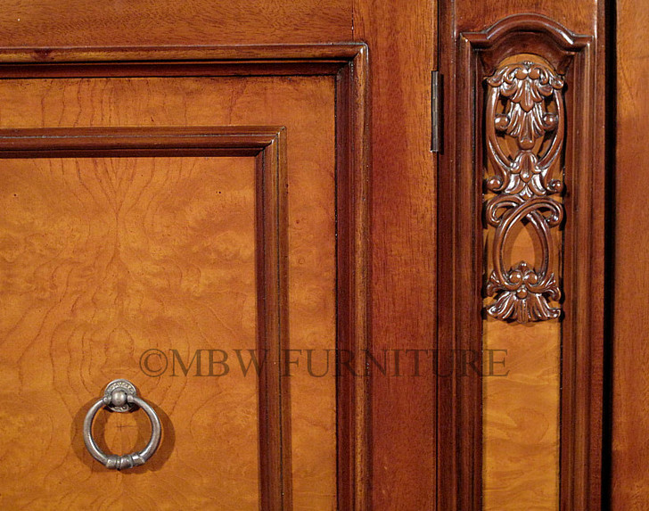 6.5ft Mahogany Two Tone China Cabinet