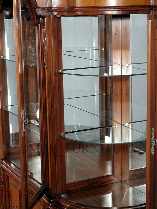 6.5ft Mahogany Two Tone China Cabinet