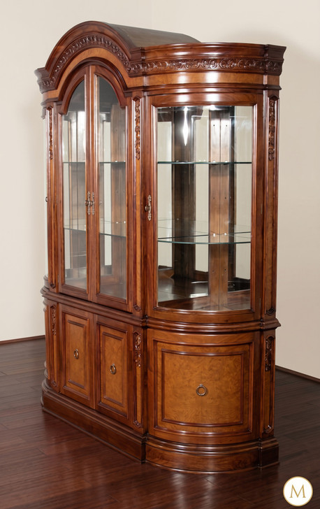 6.5ft Mahogany Two Tone China Cabinet