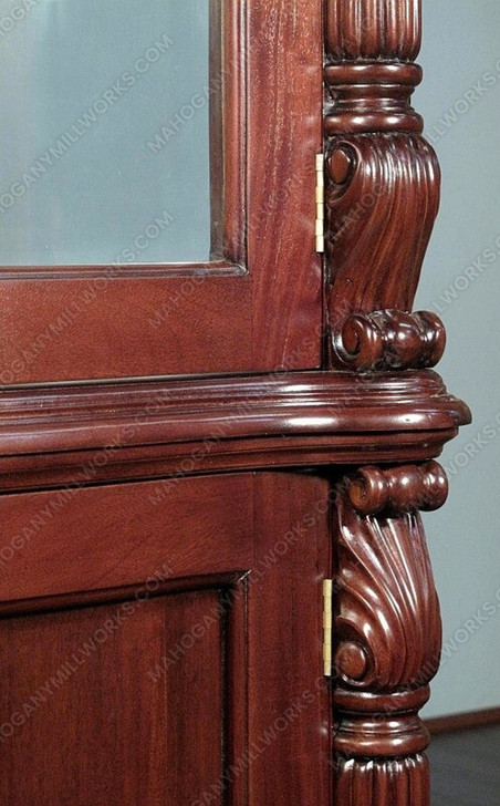 Tall Mahogany Curio Display Cabinet