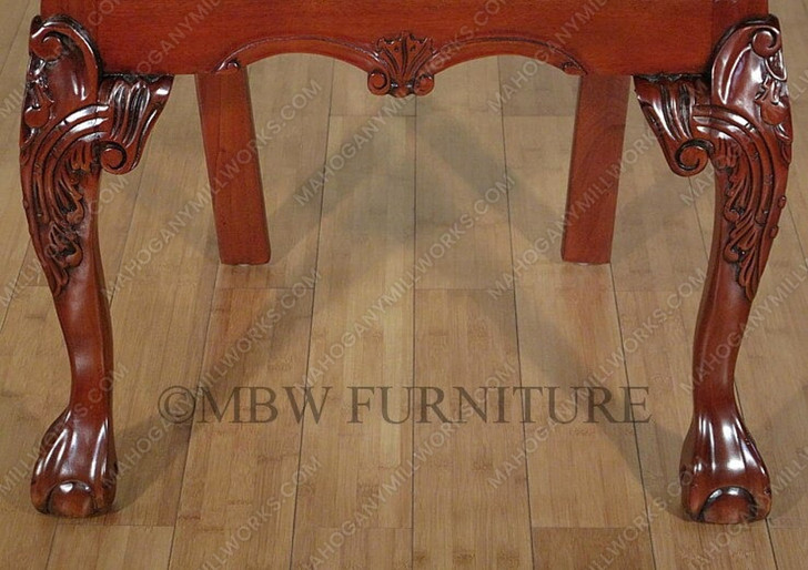 Cherry Finish Chippendale Dining Arm Chair
