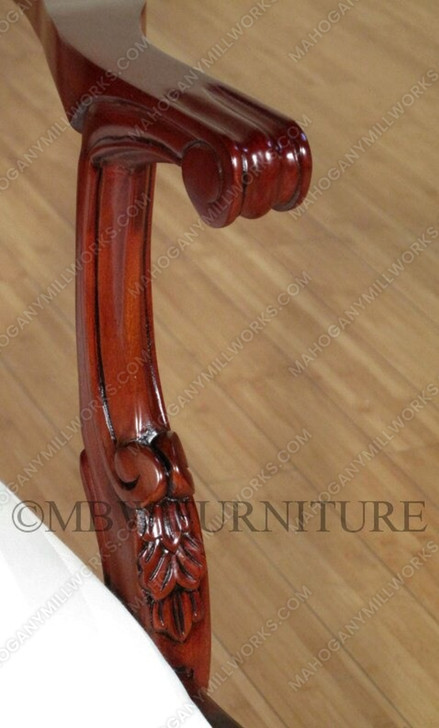 Cherry Finish Chippendale Dining Arm Chair
