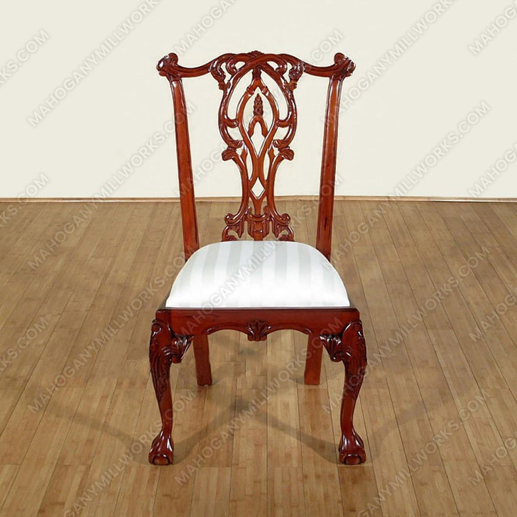 Rose Cherry Chippendale Dining Side Chair
