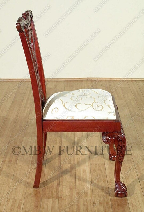 Cherry Finish Chippendale Dining Side Chair