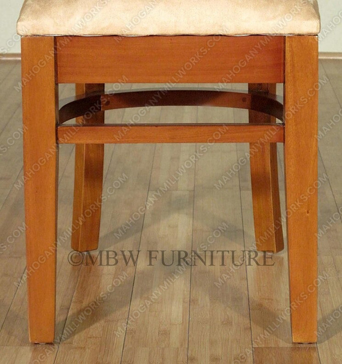Honey Faux Suede Dining Side Chair