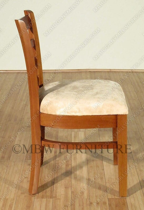 Honey Faux Suede Dining Side Chair