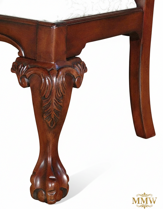 Mahogany Chippendale  Dining Side Chairs Pair (2)