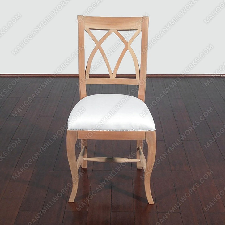 Mahogany Unfinished Regency Cross Back Muslin Side Chair