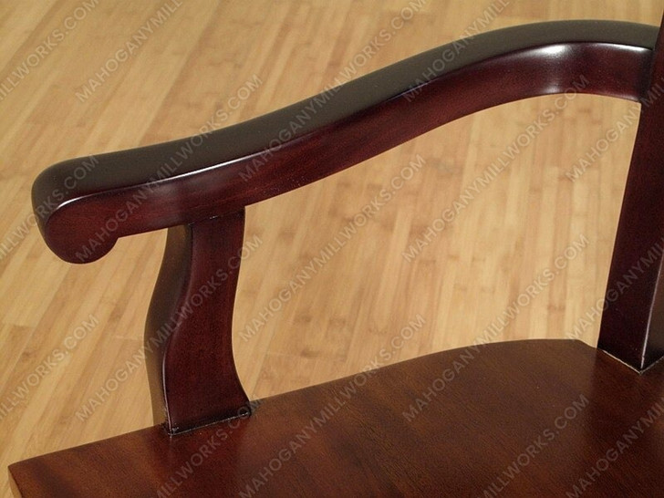 Mahogany Ladder-Back Dining Arm Chairs (2)