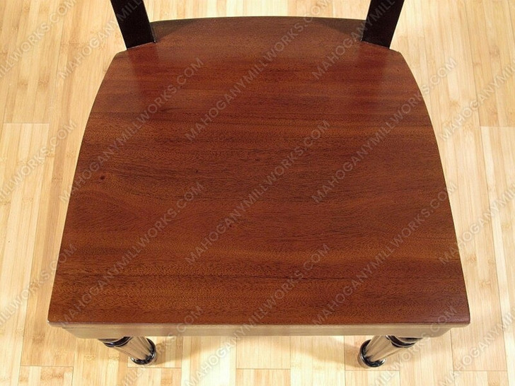 Mahogany Ladder-Back Dining Side Chairs (2)