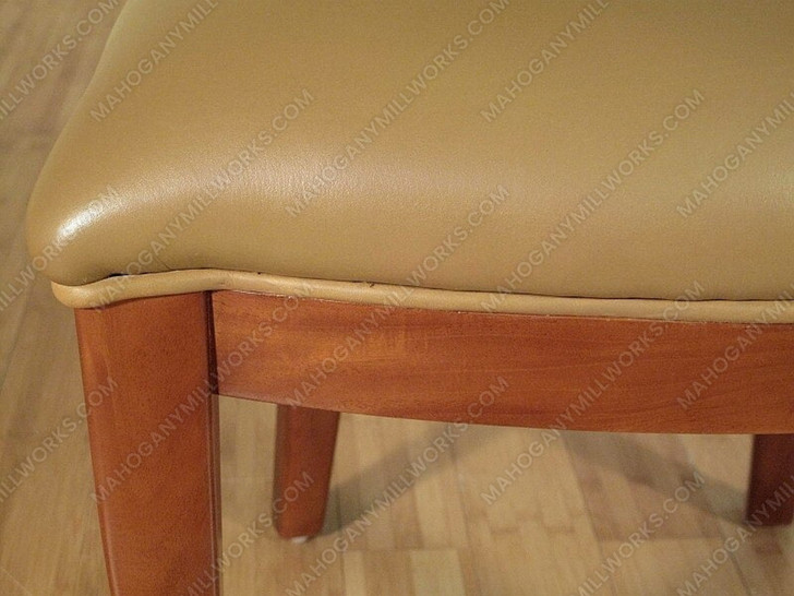 Pair of 2 Mahogany Leather Cameo Back Side Chair