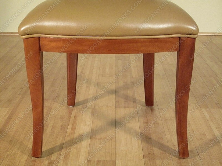 Pair of 2 Mahogany Leather Cameo Back Side Chair