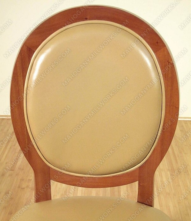 Pair of 2 Mahogany Leather Cameo Back Side Chair