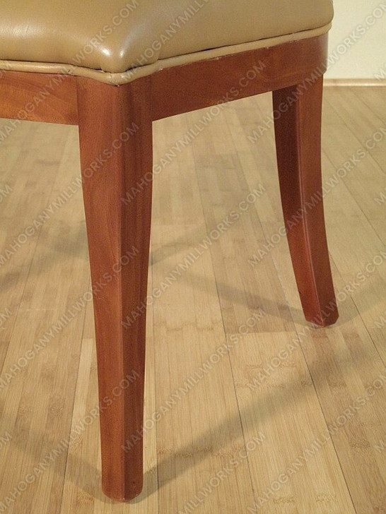 Pair of 2 Mahogany Leather Cameo Back Side Chair