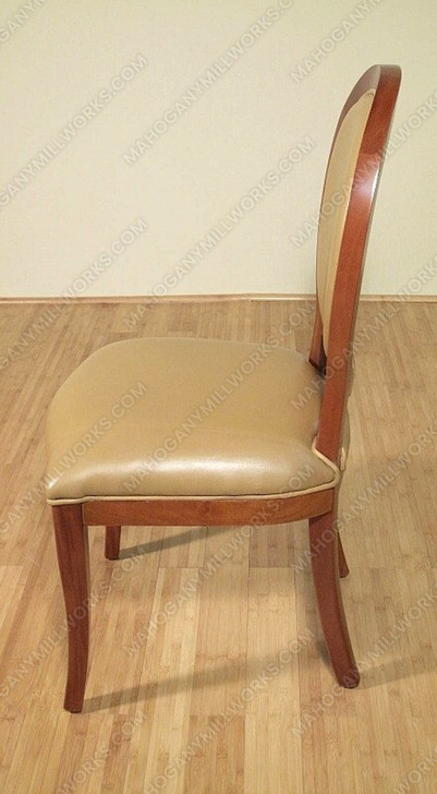 Pair of 2 Mahogany Leather Cameo Back Side Chair