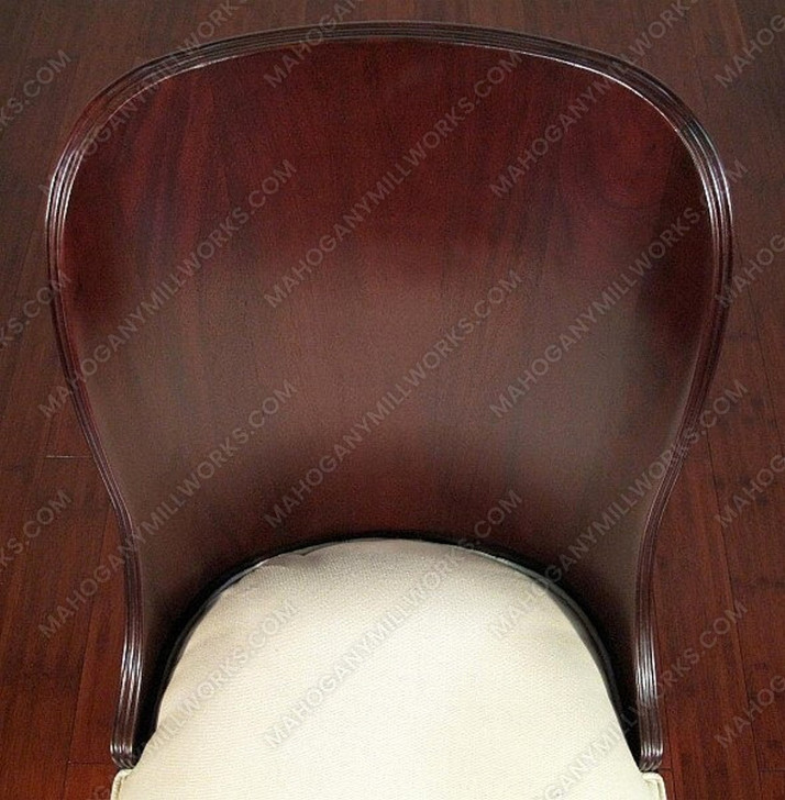 Mahogany Art Deco Curved Back Dining Chairs (2)