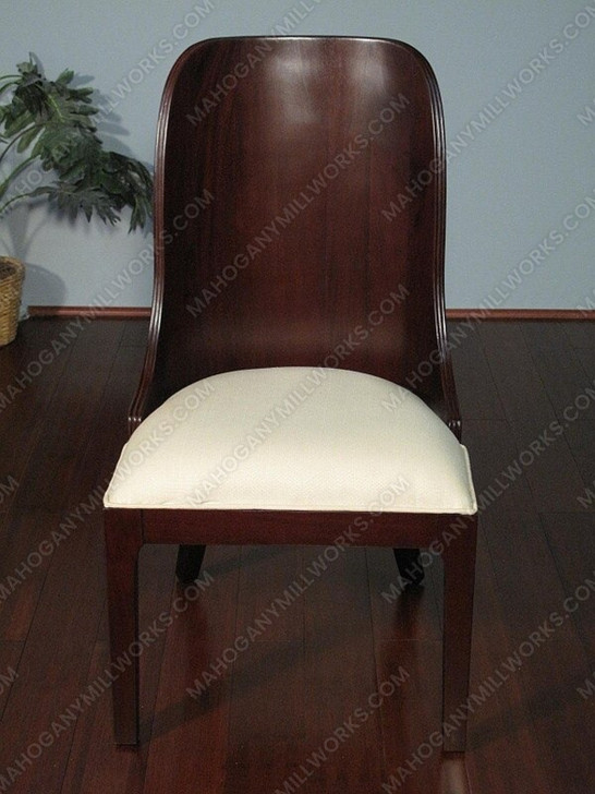 Mahogany Art Deco Curved Back Dining Chairs (2)