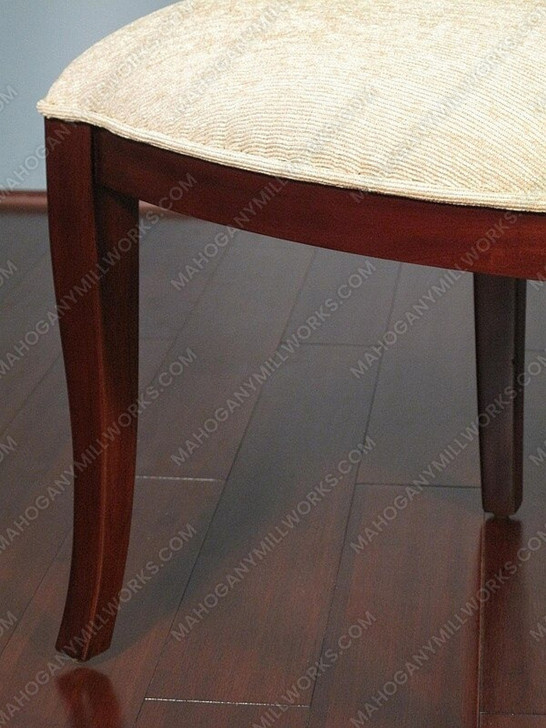 Pair of 2 Solid Mahogany Art Deco Upholstered Dining Side Chairs