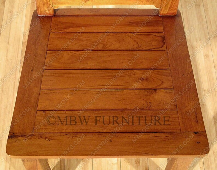 Solid Teak Art Deco Side Chairs (2)