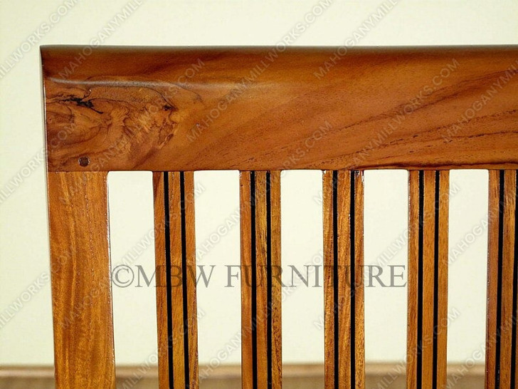 Pair of 2 Solid Teak Mission Side Chairs (2)