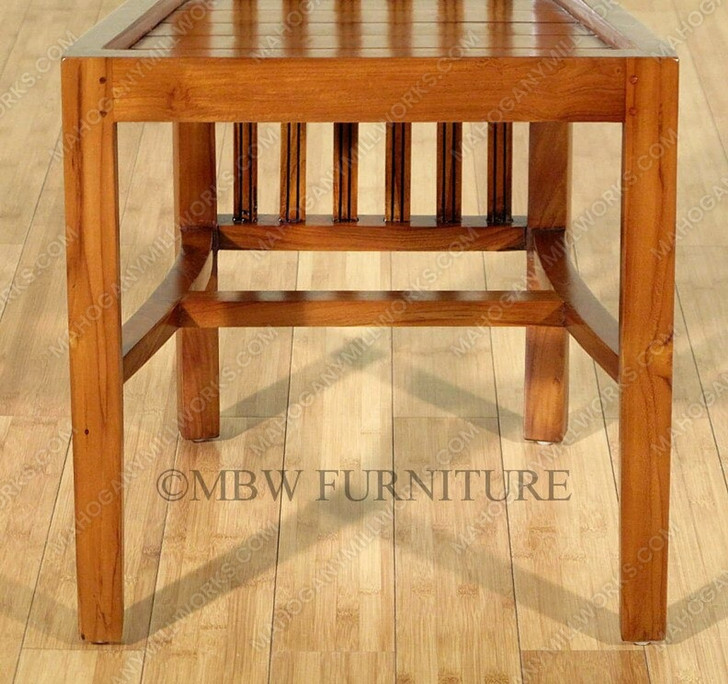 Pair of 2 Solid Teak Mission Side Chairs (2)