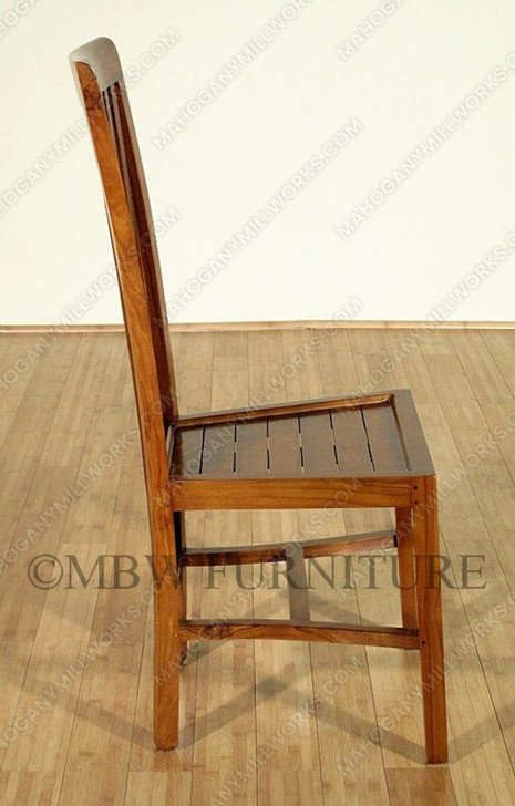 Pair of 2 Solid Teak Mission Side Chairs (2)