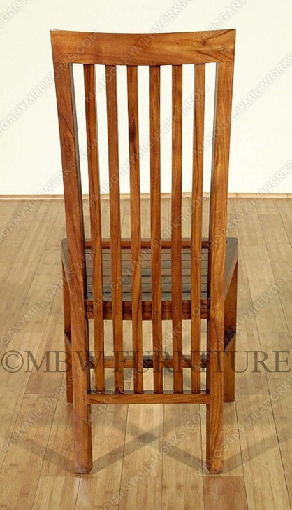 Pair of 2 Solid Teak Mission Side Chairs (2)