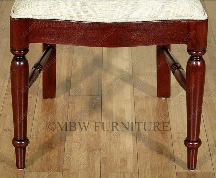 Pair of 2 Tea Brown Regency Dining Side Chairs (2)