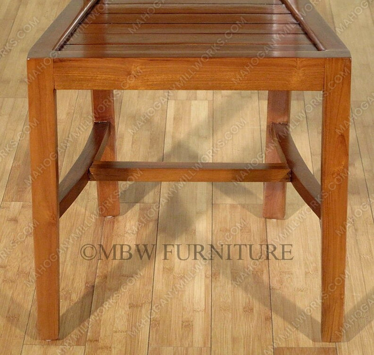Pair of 2 Teak Mission Ladder Back Side Chairs (2)