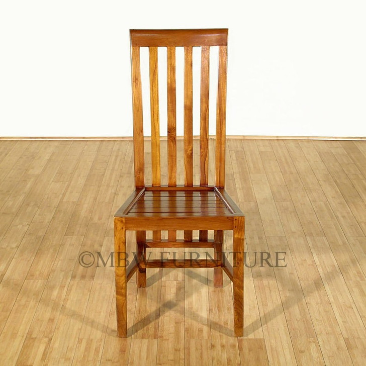 Pair of 2 Teak Mission Side Chairs (2)