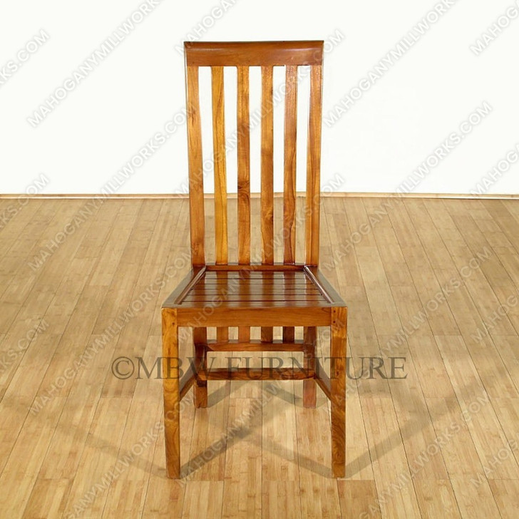 Pair of 2 Teak Mission Side Chairs (2)