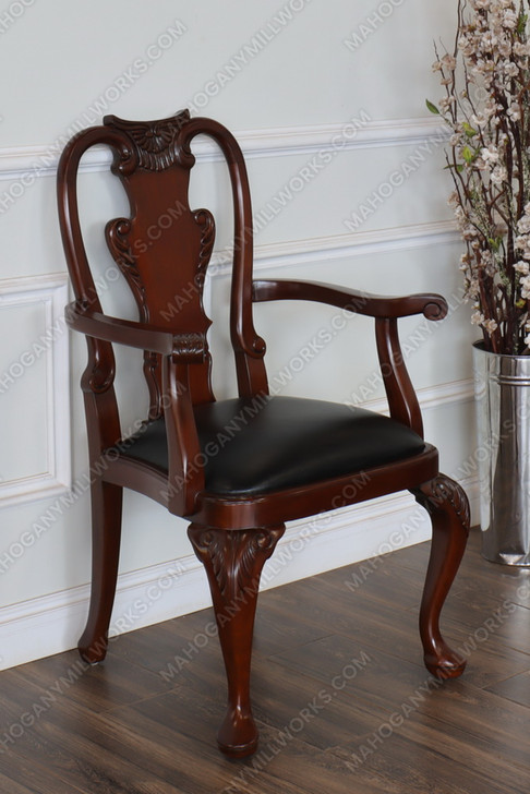 Mahogany Queen Anne Dining Chairs (8)