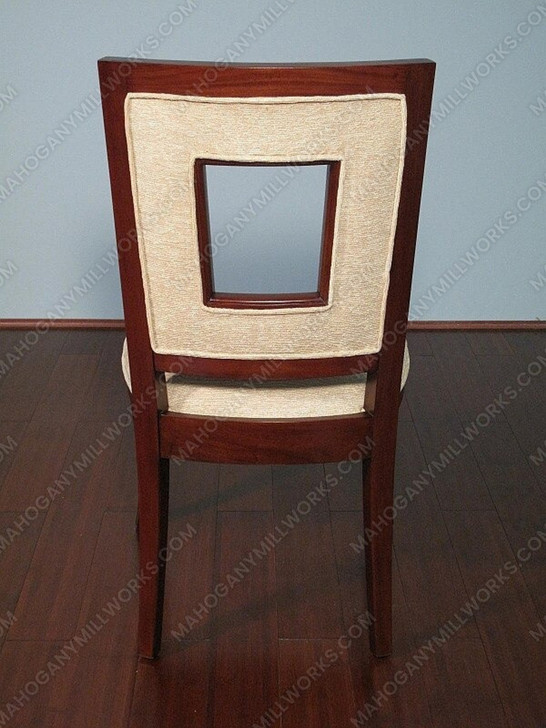 Set 4 Mahogany Art Deco Upholstered Dining Side Chairs