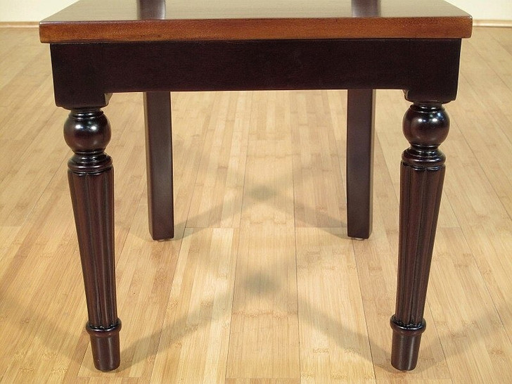 Set of 8 Solid Mahogany Two-Tone Ladder Back Dining Chairs