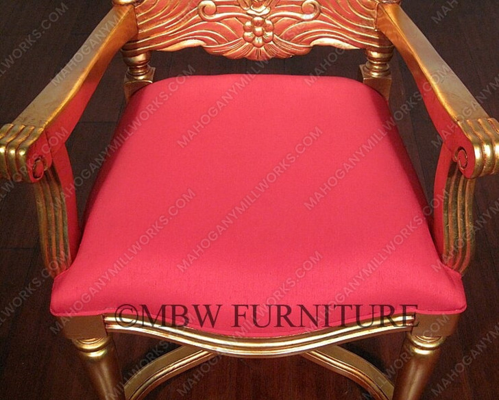 Over-sized Gold French Rococo Occasional Accent Arm Chair