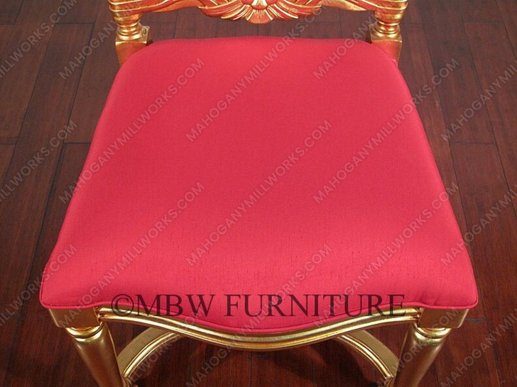 Over-sized Gold French Rococo Occasional Accent Side Chair