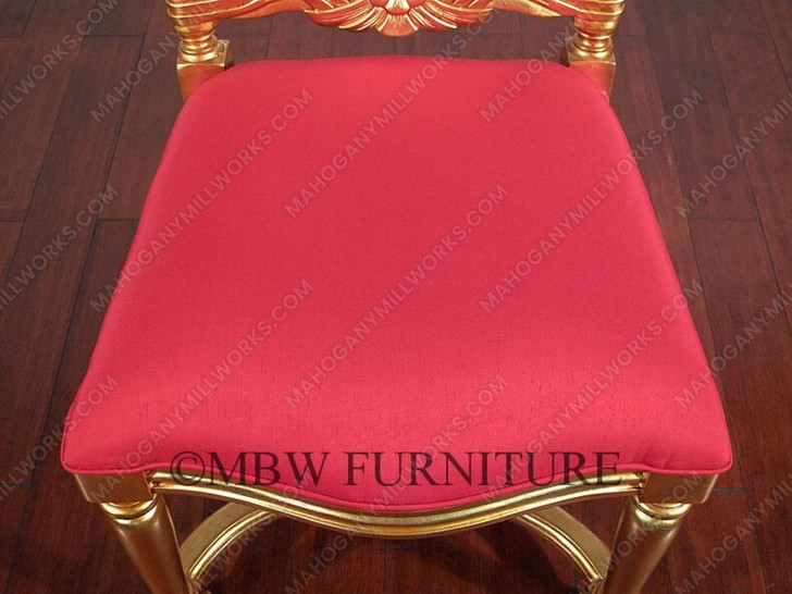 Over-sized Gold French Rococo Occasional Accent Side Chair