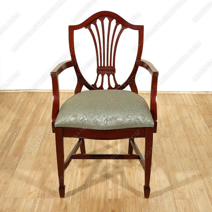 Mahogany Hepplewhite Shield Back Arm Chair